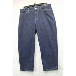 Women's Ralph Lauren Classic Midcalf Blue Jeans-Size 6-Dark Wash